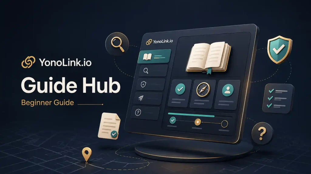 beginner-focused guide hub that helps users locate information