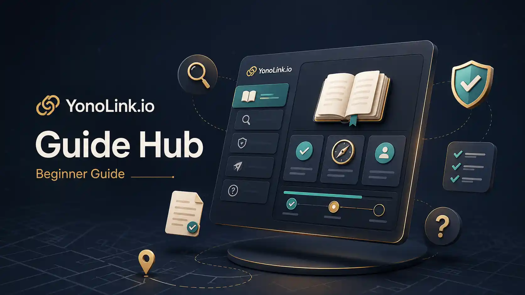 beginner-focused guide hub that helps users locate information